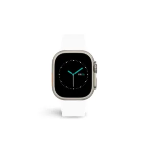 MINTAPPLE. รุ่น Perfect Fit Silicone Band - สายนาฬิกา Apple Watch 42/44/45/46/49mm - สี White/Silver