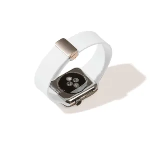 MINTAPPLE. รุ่น Perfect Fit Silicone Band - สายนาฬิกา Apple Watch 42/44/45/46/49mm - สี White/Silver