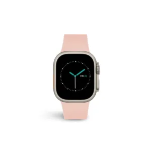 MINTAPPLE. รุ่น Perfect Fit Silicone Band - สายนาฬิกา Apple Watch 38/40/41/42(10)mm - สี Pale Pink/Silver