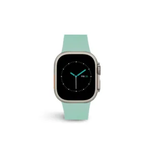MINTAPPLE. รุ่น Perfect Fit Silicone Band - สายนาฬิกา Apple Watch 42(3)/44/45/46/49mm - สี Mist Green/Silver