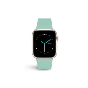 MINTAPPLE. รุ่น Perfect Fit Silicone Band - สายนาฬิกา Apple Watch 42(3)/44/45/46/49mm - สี Mist Green/Silver