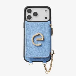 Custype รุ่น Leather Case with Stand & Round Pouch - เคส iPhone 17 Pro Max - สี Blue