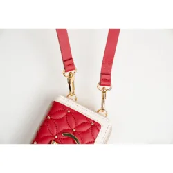 Custype รุ่น Bloom Stitching Case with Round Pouch Set - เคส iPhone 17 Pro Max - สี Red