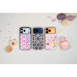 Custype รุ่น Progrip Leather Case with Printing (Magsafe) - เคส iPhone 17 Pro - ลาย Colorful Flower