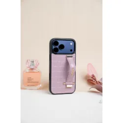 Custype รุ่น Faux Leather Case with Wrist Stand - เคส iPhone 17 Pro Max - สี Purple