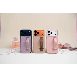 Custype รุ่น Faux Leather Case with Wrist Stand - เคส iPhone 17 Pro Max - สี Purple