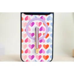 Custype รุ่น Progrip Leather Case with Printing (Magsafe) - เคส iPhone 17 Pro - ลาย Heart Purple