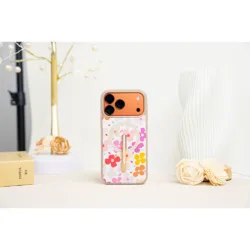 Custype รุ่น Progrip Leather Case with Printing (Magsafe) - เคส iPhone 17 Pro Max - ลาย Colorful Flower 12 Custype รุ่น Progrip Leather Case with Printing (Magsafe) - เคส iPhone 17 Pro Max - ลาย Colorful Flower