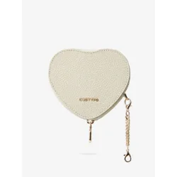 Custype รุ่น Leather Case with Heart Pouch - เคส iPhone 17 Pro Max - สี White