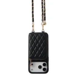 Custype รุ่น Argyle Case with Chain Strap - เคส iPhone 17 Pro - สี Black