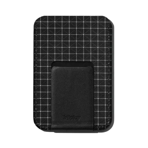 Bitplay รุ่น Magnetic Ultra Slim Wallet Stand - ที่เก็บบัตรติดหลังมือถือ - สี Grid