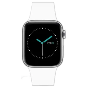 MINTAPPLE. รุ่น Perfect Fit Silicone Band - สายนาฬิกา Apple Watch 42/44/45/46/49mm  - สี White/Silver