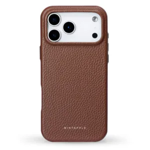 MINTAPPLE. รุ่น Top Grain Leather Case - เคส iPhone 17 Pro Max - สี Autumn