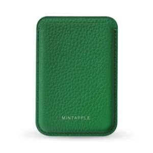MINTAPPLE. รุ่น Top Grain Leather MagSafe Wallet - ที่เก็บบัตรติดหลังมือถือ - สี British Green