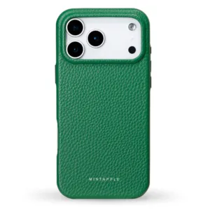 MINTAPPLE. รุ่น Top Grain Leather Case - เคส iPhone 17 Pro Max - สี British Green