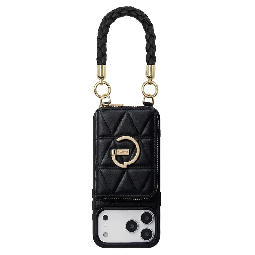 Custype รุ่น Rope Style Strap Case with Stand - เคส iPhone 17 Pro Max - สี Black 1 Custype รุ่น Rope Style Strap Case with Stand - เคส iPhone 17 Pro Max - สี Black