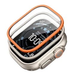 ESR รุ่น Armorite Protection - ฟิล์มกระจก Apple Watch Ultra 1/2/3 (49mm) - สี Titanium/Orange (2ชิ้น)