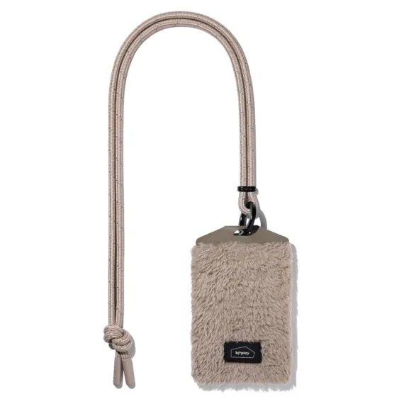Bitplay รุ่น Short-Pile Badge Holder - ป้ายคล้องคอ - สี Taupe
