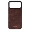 GRAMS(28) รุ่น 121 MagSafe Leather (Snowflake Leather) - เคส iPhone 17 Pro Max - สี Tabacco