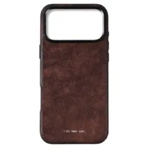 GRAMS(28) รุ่น 121 MagSafe Leather (Snowflake Leather) - เคส iPhone 17 Pro Max - สี Tabacco