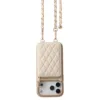 Custype รุ่น Argyle Case with Chain Strap - เคส iPhone 17 Pro Max - สี Beige
