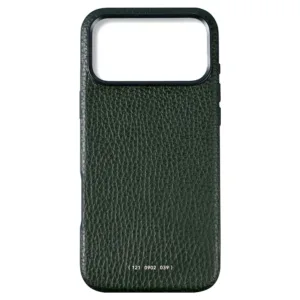 GRAMS(28) รุ่น 121 MagSafe Leather (Pebbled Leather) - เคส iPhone 17 Pro Max - สี Dark Green