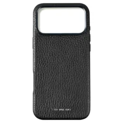 GRAMS(28) รุ่น 121 MagSafe Leather (Pebbled Leather) - เคส iPhone 17 Pro Max - สี Black