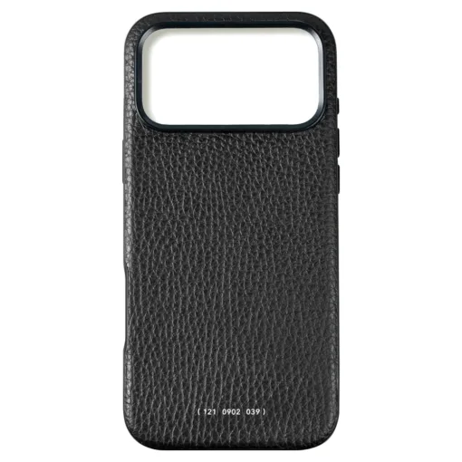 GRAMS(28) รุ่น 121 MagSafe Leather (Pebbled Leather) - เคส iPhone 17 Pro Max - สี Black