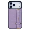 Custype รุ่น Faux Leather Case with Wrist Stand - เคส iPhone 17 Pro Max - สี Purple