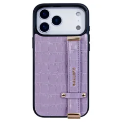 Custype รุ่น Faux Leather Case with Wrist Stand - เคส iPhone 17 Pro Max - สี Purple