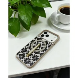 Custype รุ่น Progrip Leather Case with Printing (Magsafe) - เคส iPhone 17 Pro - ลาย Clover Apricot