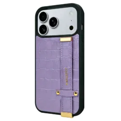 Custype รุ่น Faux Leather Case with Wrist Stand - เคส iPhone 17 Pro Max - สี Purple
