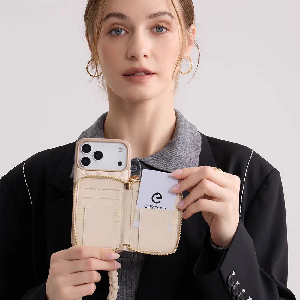 Custype รุ่น Rope Style Strap Case - เคส iPhone 17 Pro Max - สี Beige 4 Custype รุ่น Rope Style Strap Case - เคส iPhone 17 Pro Max - สี Beige - Image 4