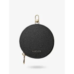 Custype รุ่น Leather Case with Stand & Round Pouch - เคส iPhone 17 Pro - สี Black