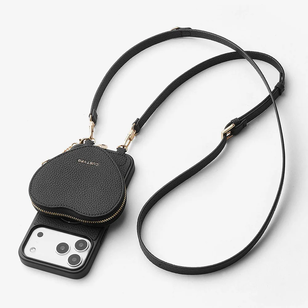 Custype รุ่น Leather Case with Heart Pouch - เคส iPhone 17 Pro Max - สี Black 10 Custype รุ่น Leather Case with Heart Pouch - เคส iPhone 17 Pro Max - สี Black - Image 10