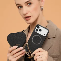 Custype รุ่น Leather Case with Heart Pouch - เคส iPhone 17 Pro Max - สี Black 23 Custype รุ่น Leather Case with Heart Pouch - เคส iPhone 17 Pro Max - สี Black