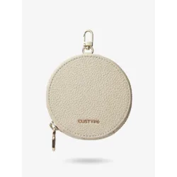 Custype รุ่น Leather Case with Stand & Round Pouch - เคส iPhone 17 Pro Max - สี Beige