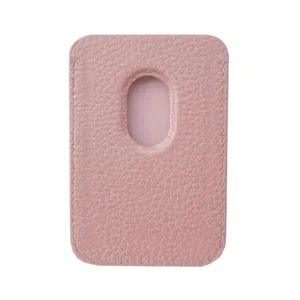 MINTAPPLE. รุ่น Top Grain Leather MagSafe Wallet - ที่เก็บบัตรติดหลังมือถือ - สี Blush