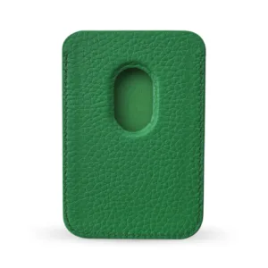 MINTAPPLE. รุ่น Top Grain Leather MagSafe Wallet - ที่เก็บบัตรติดหลังมือถือ - สี British Green