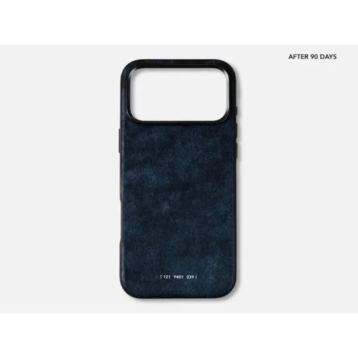 GRAMS(28) รุ่น 121 MagSafe Leather (Snowflake Leather) - เคส iPhone 17 Pro Max - สี Jeans - Image 2