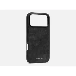 GRAMS(28) รุ่น 121 MagSafe Leather (Snowflake Leather) - เคส iPhone 17 Pro Max - สี Black