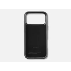 GRAMS(28) รุ่น 121 MagSafe Leather (Snowflake Leather) - เคส iPhone 17 Pro Max - สี Black