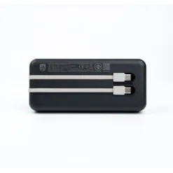 Philips รุ่น Universal Battery Pack (10000mAh) - พาวเวอร์แบงค์พร้อมสาย USB-C ในตัว PD20W - สี Black