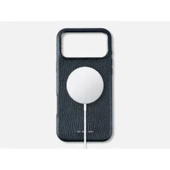 GRAMS(28) รุ่น 121 MagSafe Leather (Pebbled Leather) - เคส iPhone 17 Pro Max - สี Navy Blue