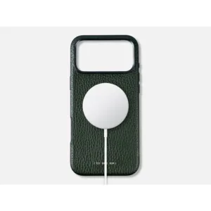 GRAMS(28) รุ่น 121 MagSafe Leather (Pebbled Leather) - เคส iPhone 17 Pro Max - สี Dark Green