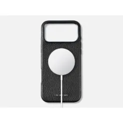 GRAMS(28) รุ่น 121 MagSafe Leather (Pebbled Leather) - เคส iPhone 17 Pro Max - สี Black