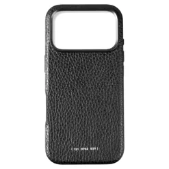 GRAMS(28) รุ่น 121 MagSafe Leather (Pebbled Leather) - เคส iPhone 17 Pro - สี Black