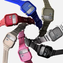 Casetify รุ่น The Bounce Odyssey Band - เคสและสายนาฬิกา Apple Watch 44/45mm - สี Silver/Silver