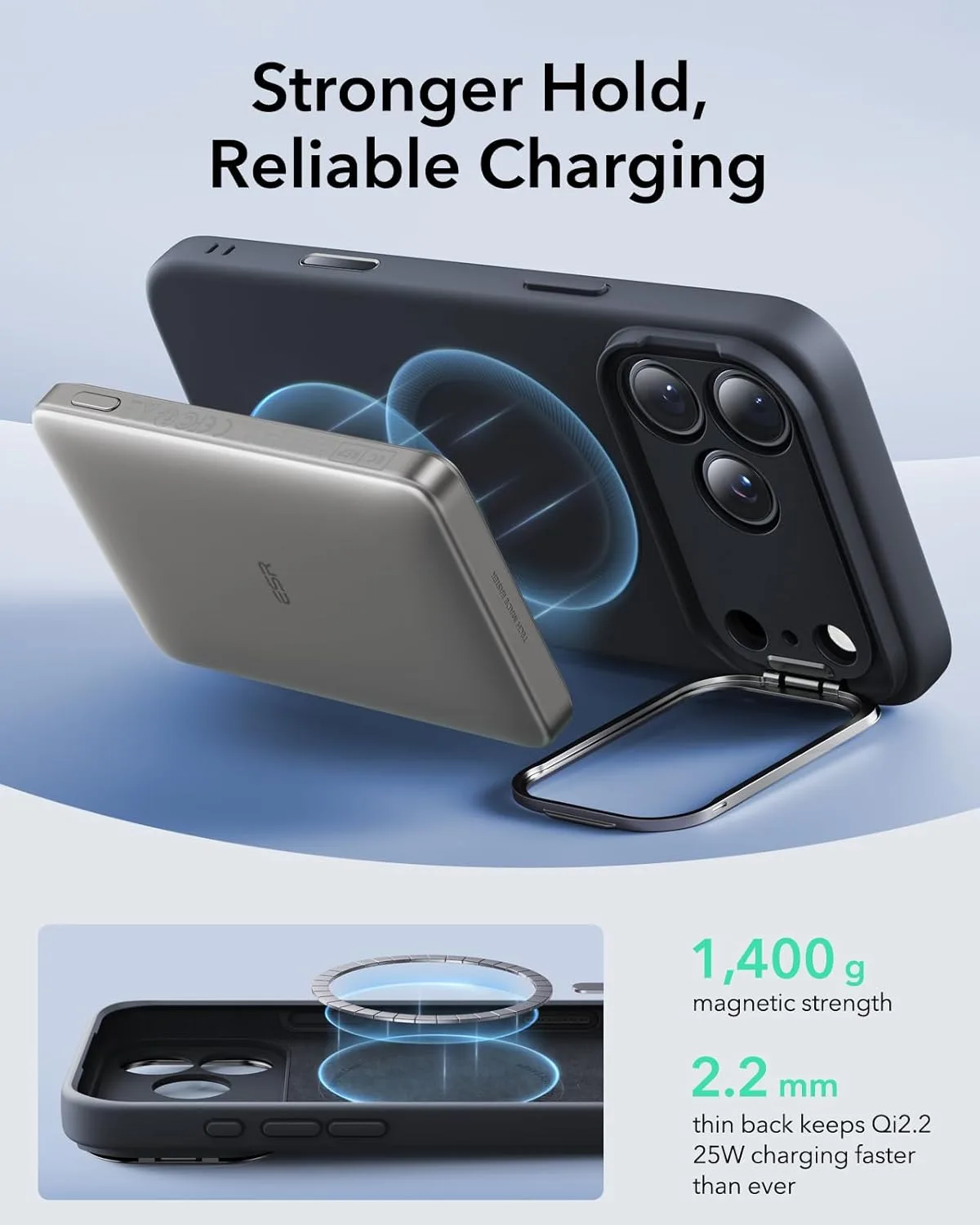 ESR รุ่น Cloud Soft with Stash Stand (Camera Control Button) - เคส iPhone 17 Pro Max - สี Black 4 ESR รุ่น Cloud Soft with Stash Stand (Camera Control Button) - เคส iPhone 17 Pro Max - สี Black - Image 4