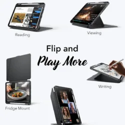 ESR รุ่น Flip Magnetic Case (Pencil Holder) - เคส iPad Pro 11" (M5/M4) - สี Black 11 ESR รุ่น Flip Magnetic Case (Pencil Holder) - เคส iPad Pro 11" (M5/M4) - สี Black